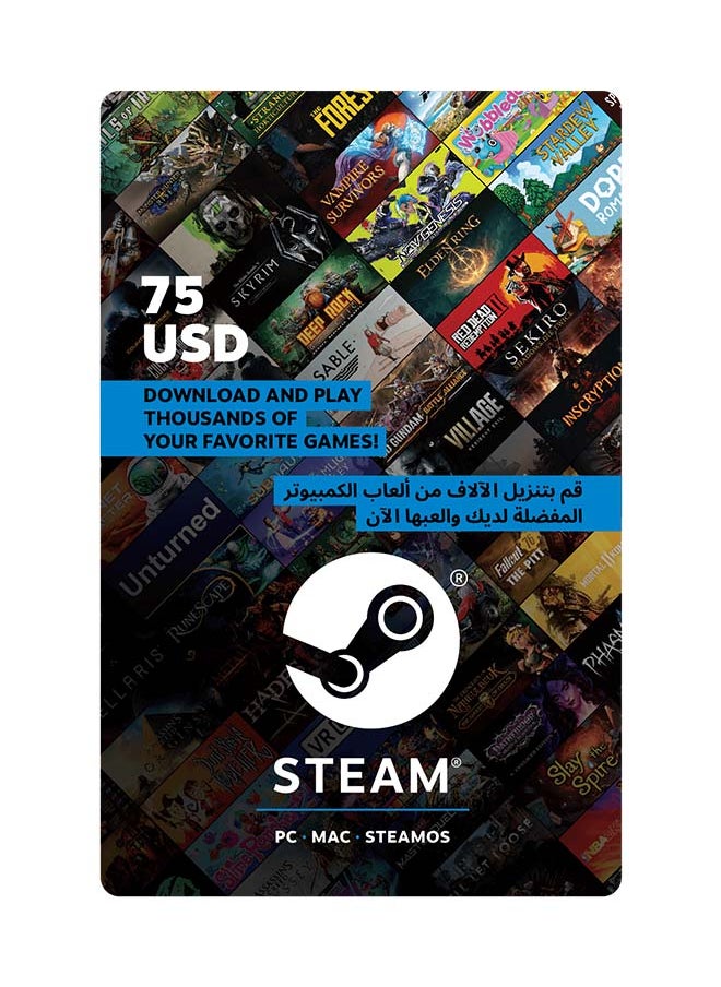 Steam 75$ USA - (Delivery via SMS/WhatsApp)