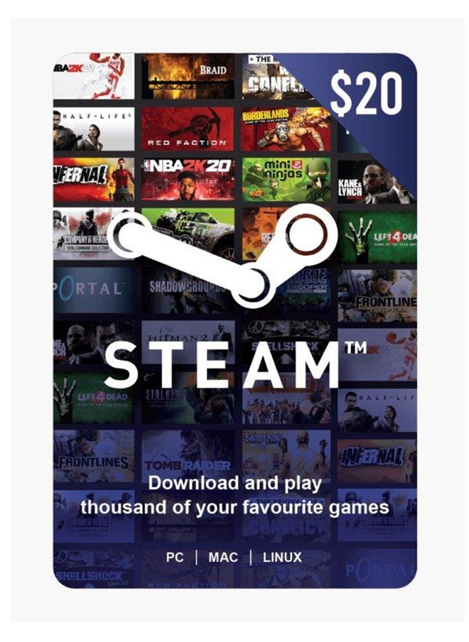 Steam 20$ USA  - (Delivery via SMS/WhatsApp)