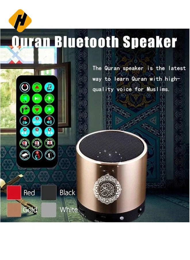 Portable Quran Speaker MP3 Player – 8GB Storage, TF Card Support, FM Radio, with Remote Control for Easy Navigation