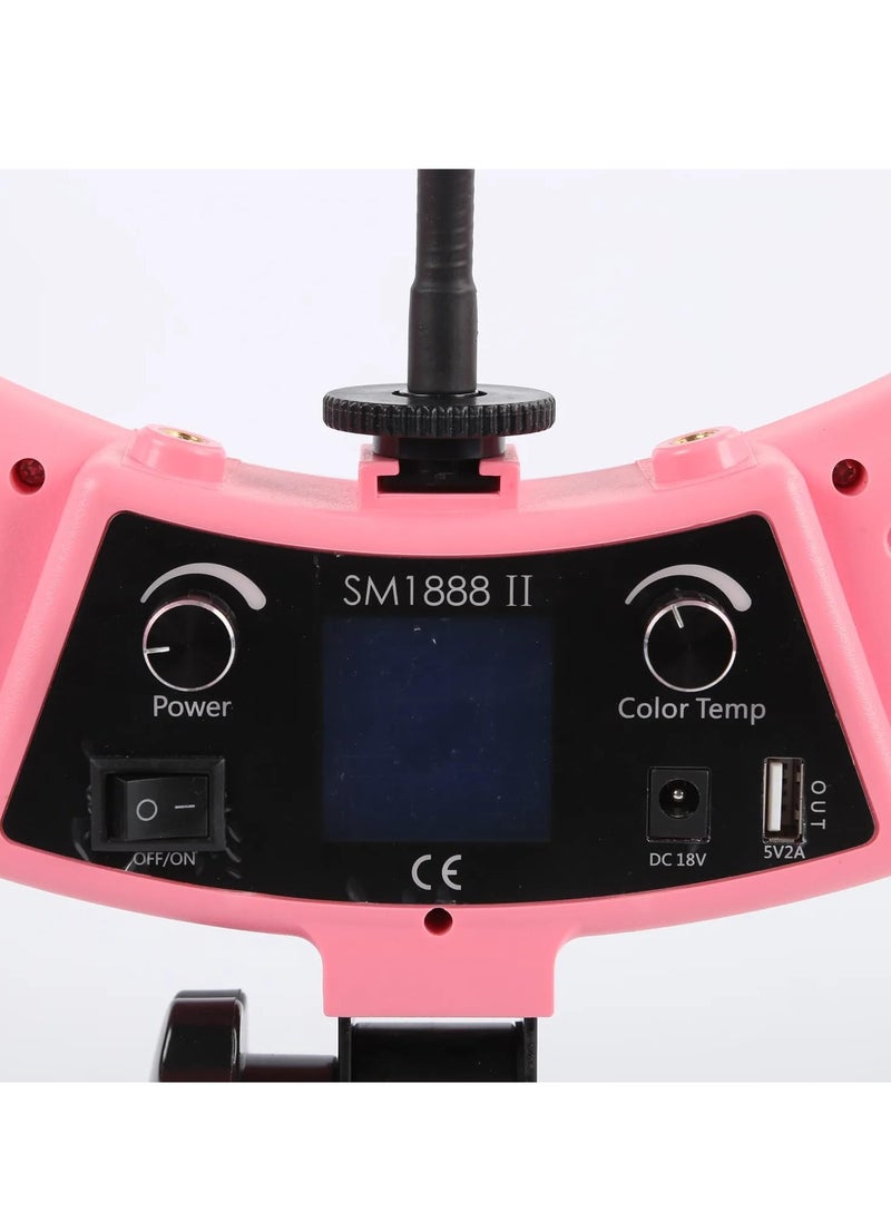 Xria SM1888 II Ring Light Size 18 inch 90W LED Ring light With Battery Slot Photographic Lighting Ring Light For Selfie Makeup live streaming (Black)