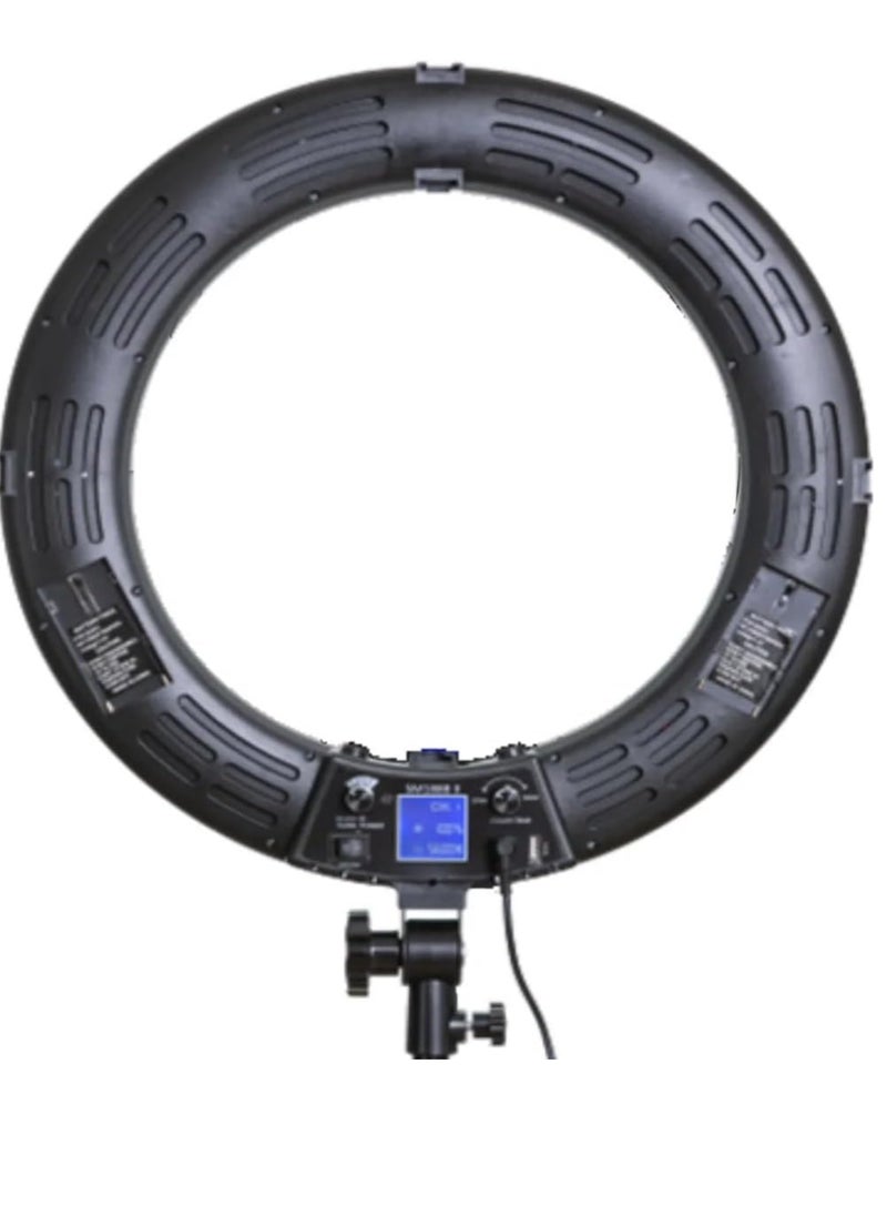 Xria SM1888 II Ring Light Size 18 inch 90W LED Ring light With Battery Slot Photographic Lighting Ring Light For Selfie Makeup live streaming (Black)