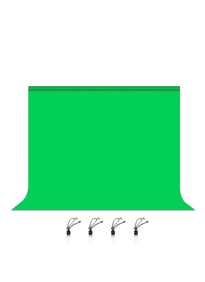 Xria Green Screen 3X2m 10X6.5 Ft Solid Color Backdrop Photographic Background Washable Cloth For Photo Studio Video Chroma Key (Green)