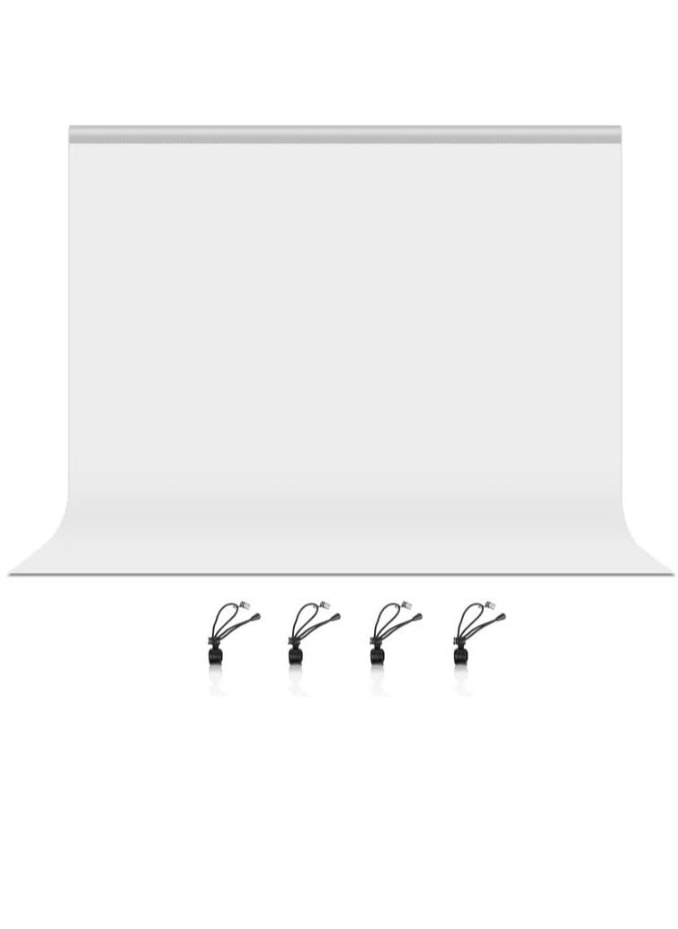 Xria 3X2m 10X6.5 Feet Solid Color Backdrop Photographic Background Washable Cloth Backdrop For Photo Studio Video Parties Curtain (White)