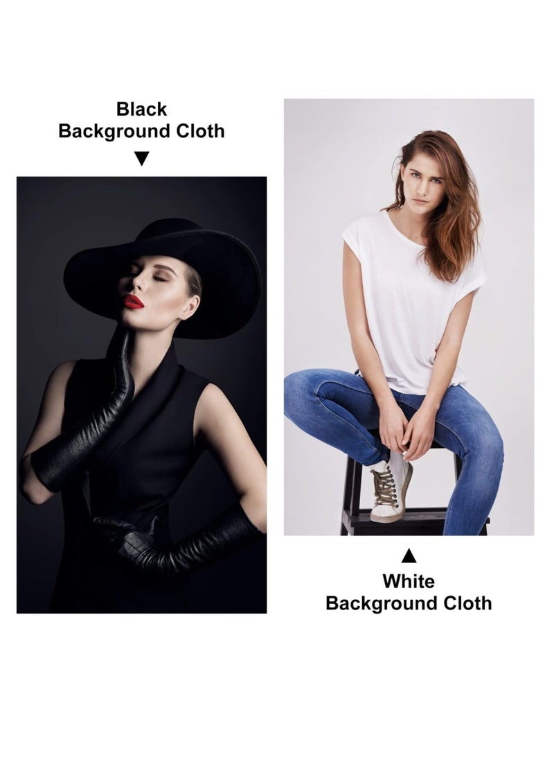 Xria 3X2m 10X6.5 Feet Solid Color Backdrop Photographic Background Washable Cloth Backdrop For Photo Studio Video Parties Curtain (White)