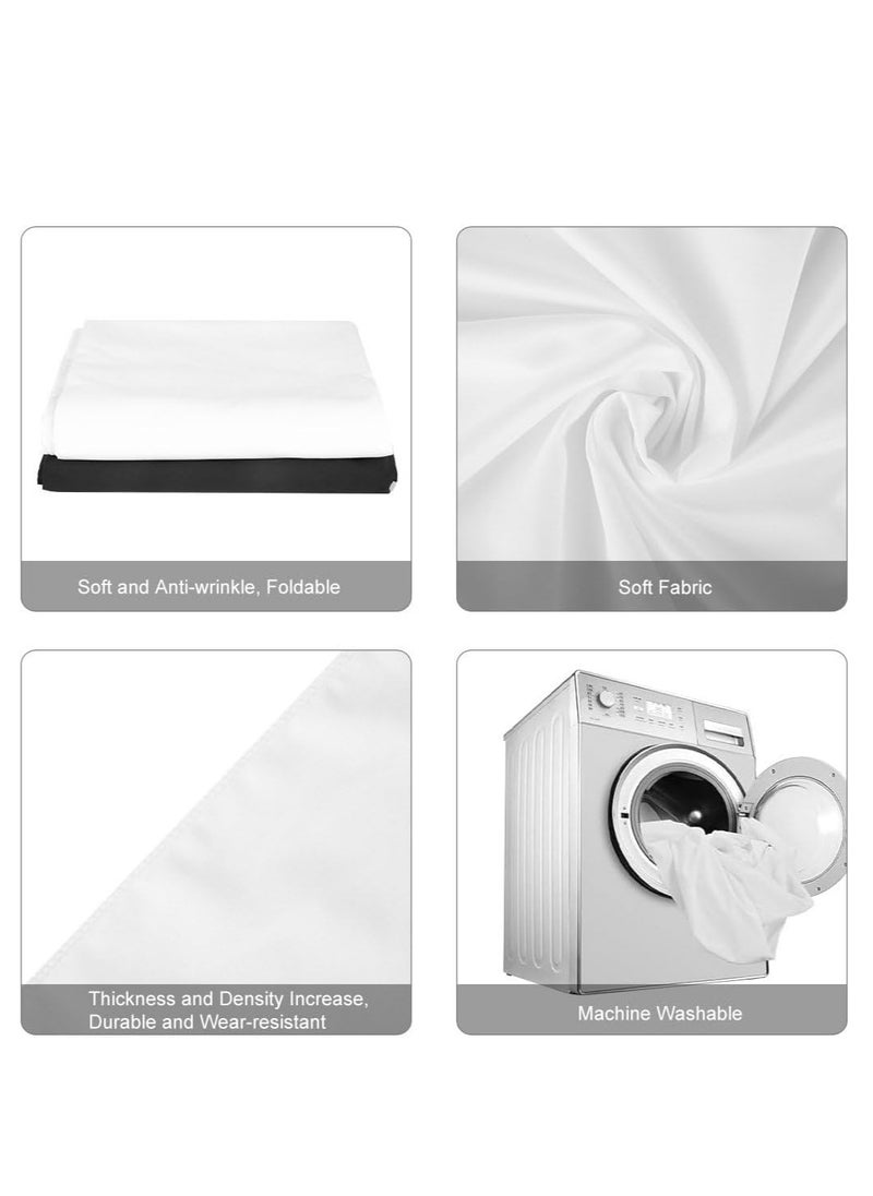 Xria 3X2m 10X6.5 Feet Solid Color Backdrop Photographic Background Washable Cloth Backdrop For Photo Studio Video Parties Curtain (White)