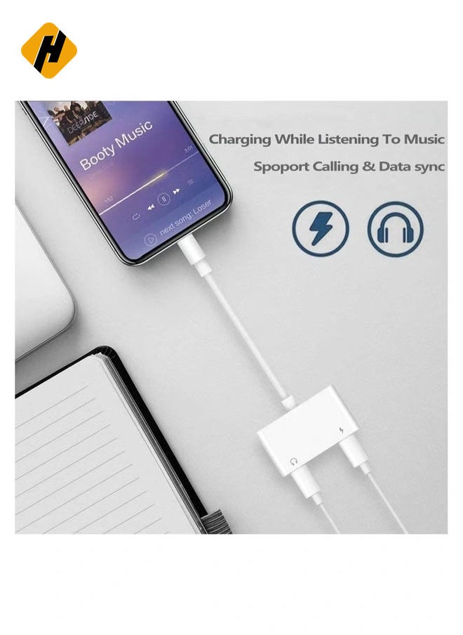 Headphone Jack Adapter for iPhone Car Charger 3.5mm Aux Earphone Audio Splitter and Charge Connector for iPhone 7/8/X/7 Plus/8 Plus/XS MAX