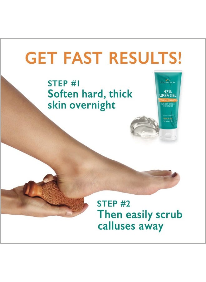 Callus Remover Gel + Foot Scrubber Kit - Pedicure Tools For Dry Cracked Heels