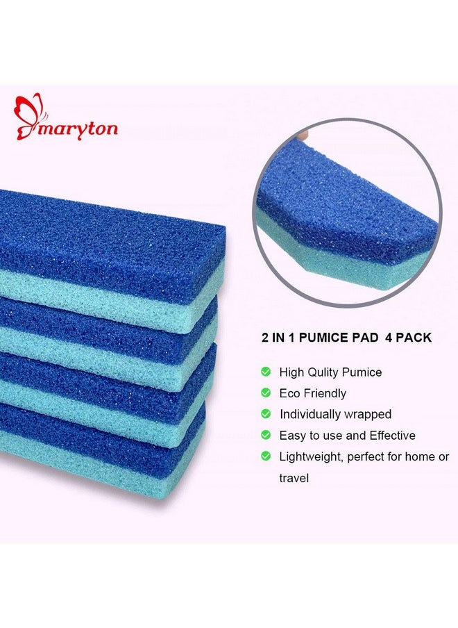 Foot Pumice Stone For Feet Hard Skin Callus Remover And Scrubber (Pack Of 4) (Blue)