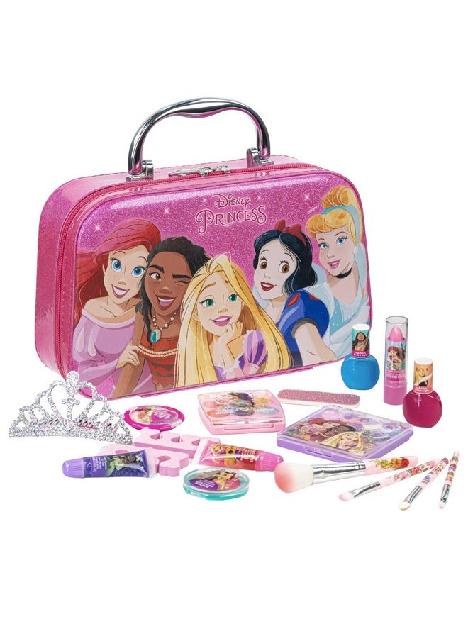 Disney Princess Tiana, Cinderella, Jasmine, Moana And Ariel Fashion Purse Set With Makeup, Toys Gift For 3 4 5 6 7 8 9 10 11 12 Years Old Kid