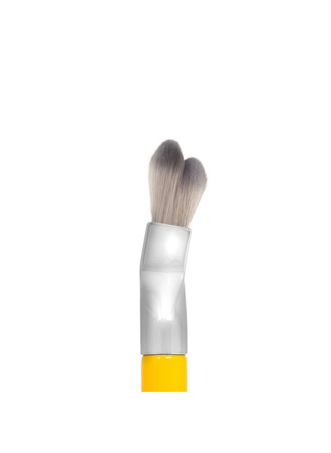 Professional Makeup Brush - Studio Series 972 Large Rounded Double Dome Blender - With Soft Synthetic Fibers, For Foundation Application & Blending (Yellow, 1Pc)