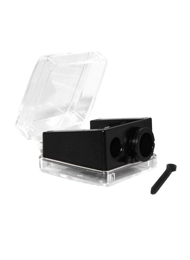 Double Barrel 3 In 1 Cosmetic Pencil Sharpener With Cover, Stainless Steel Blade, Size Adjuster, Essential For Small And Extra Large Lip Liner, Eyeliner, Brow Pencils