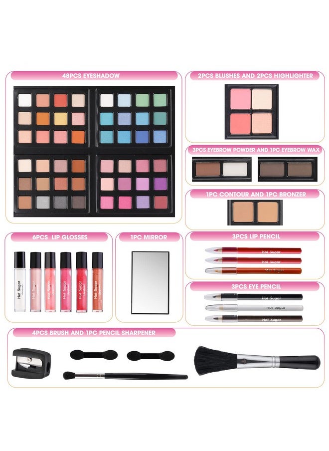 Makeup Kit For Teenager Girls 10-12, All In One Beginner Makeup Kit For Women Full Kit, Teen Makeup Kit Cosmetic Gift Set On Birthday Christmas(Purple Daisy)