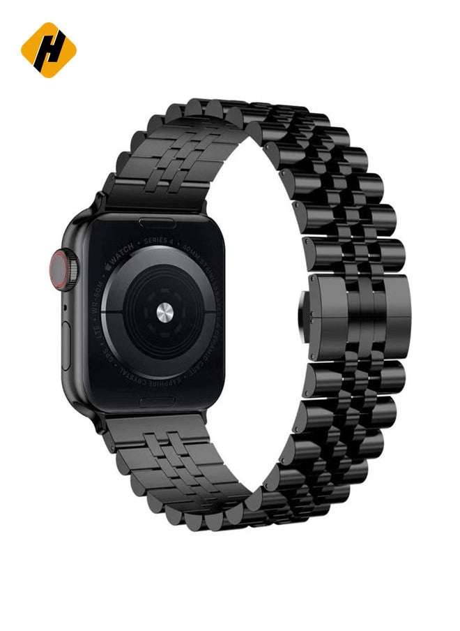 Replacement Band Compatible with Apple Watch 45mm / 44mm / 42mm, Stainless Steel Solid Strap Metal Bracelet for Apple Watch Series 7 6 5 4 3 2 SE