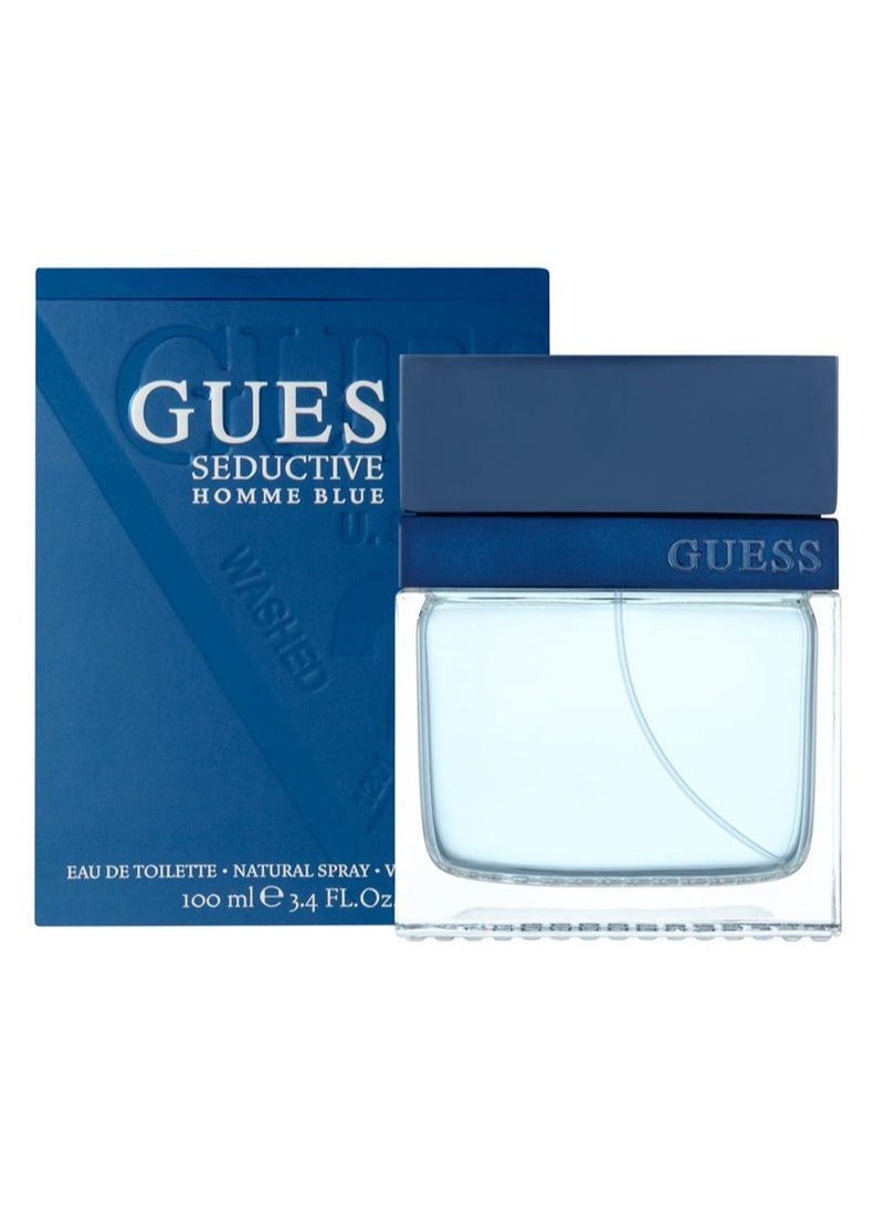 GUESS Seductive Homme Blue for Men Eau de Toilette 100ML - A Cool and Alluring Fragrance