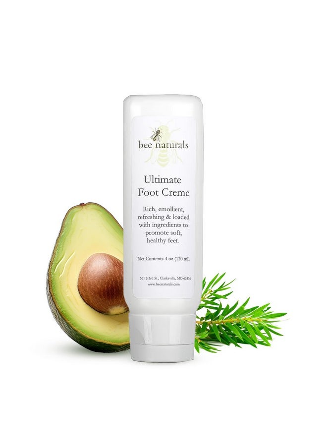 Ultimate Foot Cream 4 Oz - Deep Hydration For Dry, Cracked Heels & Calluses - Enriched With Shea Butter, Avocado Oil & Therapeutic Essential Oils - Non-Greasy, Soothing Properties