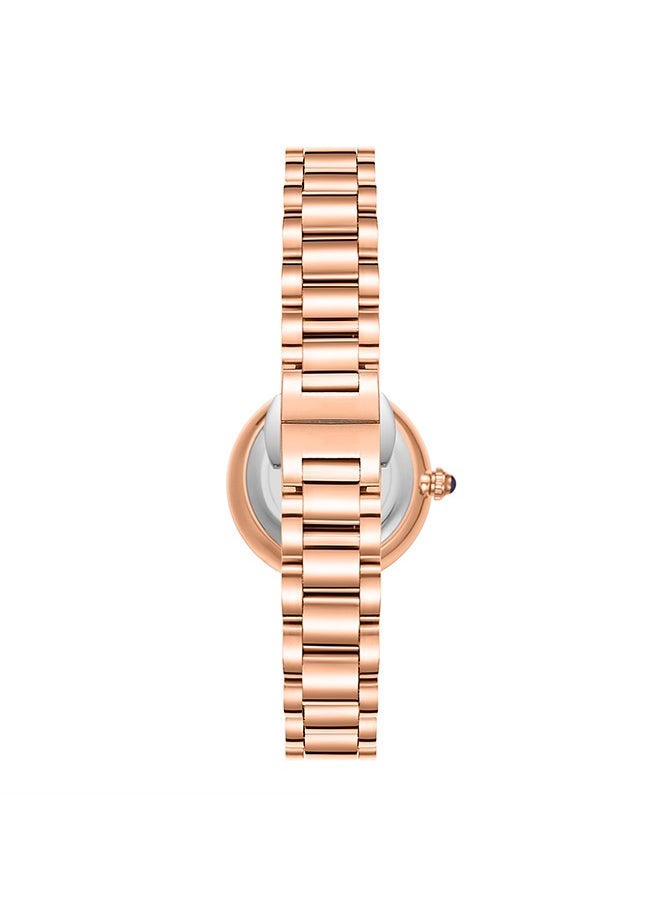 Kenneth Scott K23542-RBKK Women Analog Display Watch & Solid Stainless Steel Strap Rose Gold