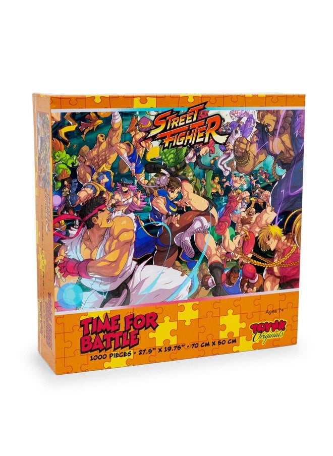 Street Fighter Time For Battle 1000-Piece Jigsaw Puzzle For Adults | Brain Teaser, Educational Developmental Toys & Games, Building Kit Activities To Encourage Creative Play | 28 X 20 Inches
