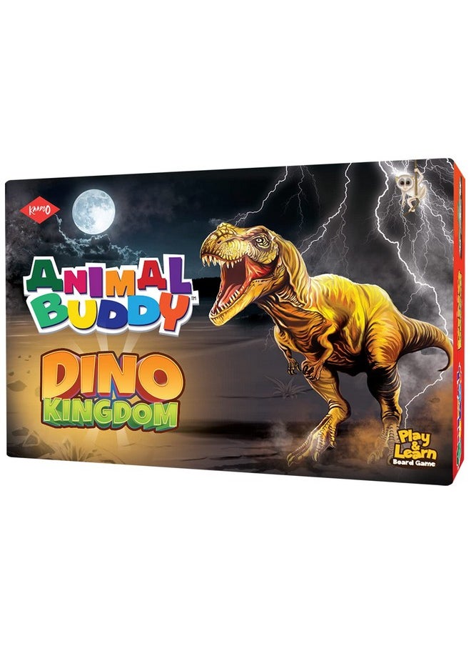Animal Buddy - Dino Kingdom - Dinosaur Exploration Game - Play & Learn Kids Board Game -Fantastic Introduction For 4+ Year Olds- Fully Made In India (2 Players, Multicolour)