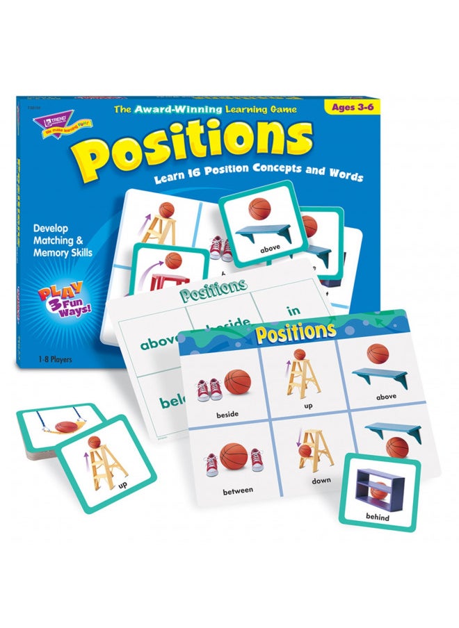 Trend Enterprises: Match Me GamePositions, Learn 16 Position Concepts and Words, Develop Matching and Memory Skills, Play 3 Different Fun Ways, Ages 3 and Up