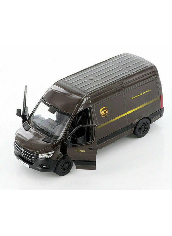KiNSMART Mercedes-Benz Sprinter UPS Edition Delivery Van 1:48 Scale for Unisex Children