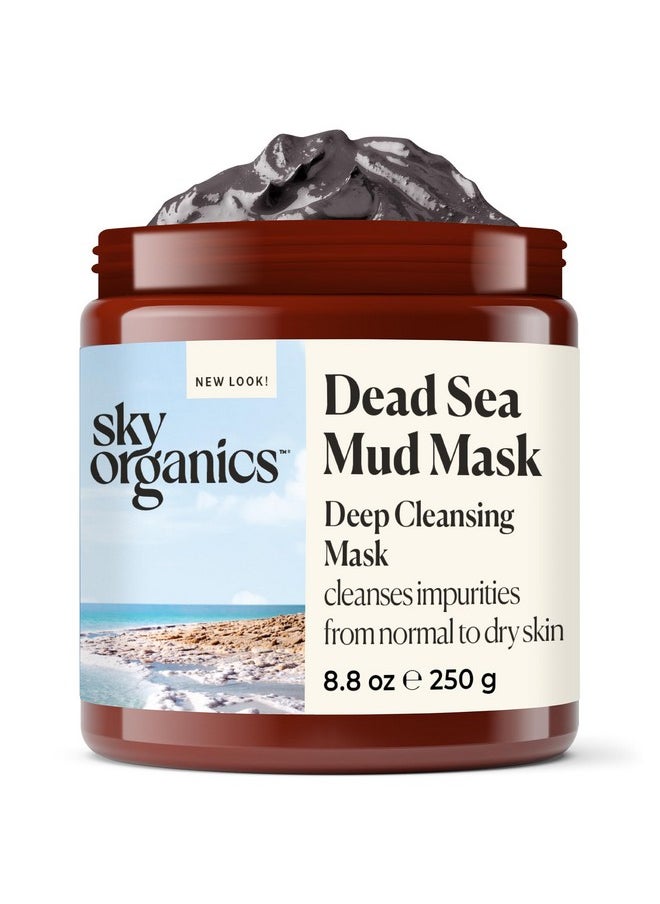 Dead Sea Mud Mask For Face, Deep Cleansing Mask With Shea Butter & Aloe Vera, Cleanse Away Impurities And Leave Skin Feeling Clean & Refreshed, Suitable For Normal To Dry Skin, 8 Fl. Oz.