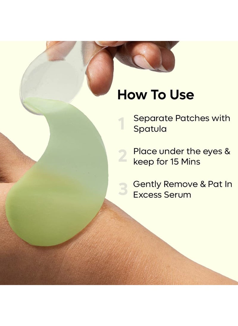 Green Tea Hydrogel Under Eye Patches for Dark Circle Fine Lines and Wrinkles Reduction Cooling Under Eye Patch Mask for Instant De Puffing 30 Pairs