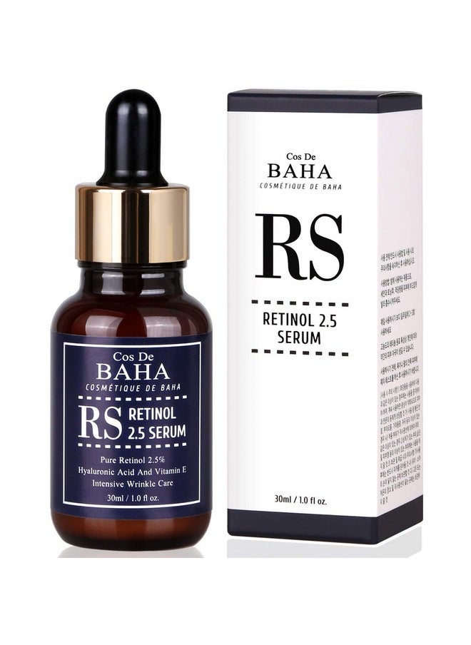 Retinol 2.5% Solution Facial Serum With Vitamin E - Facial Crepe Erase, Age Spot Remover, High Strength Solution For Face Without A Prescription, 1 Fl Oz (30Ml)