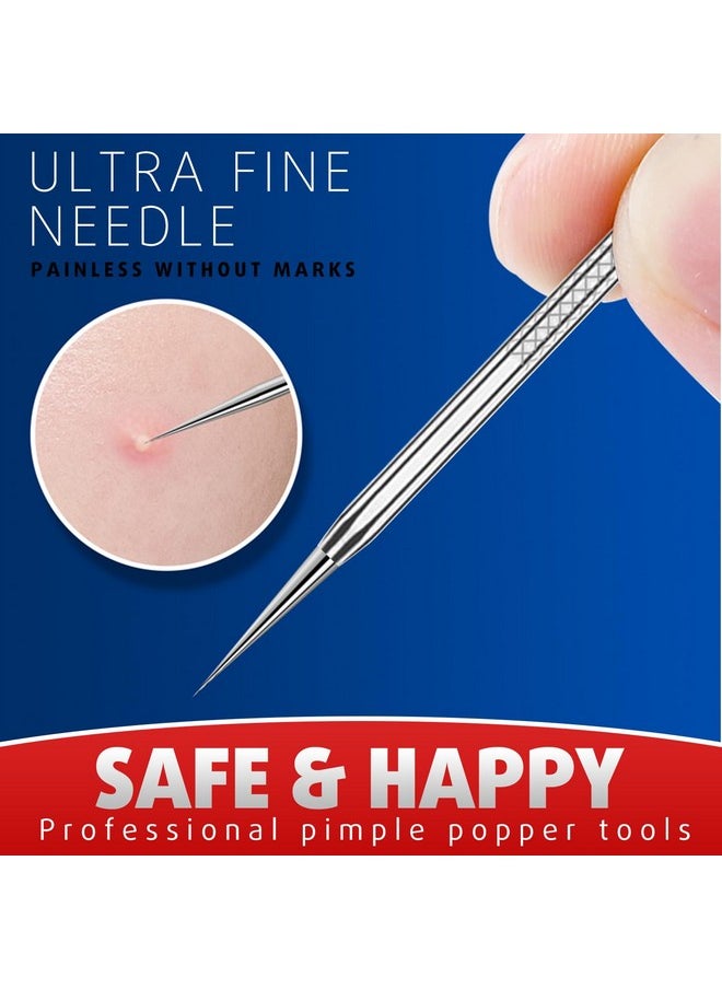 Blackhead Remover Tools, Pimple Popper Tool Kit, Blackhead Extractor Tool, Zit Popper Tool, Professional Pimple Extractor Tool For Blackhead, Acne, Whitehead, Comedone On Nose - With Case