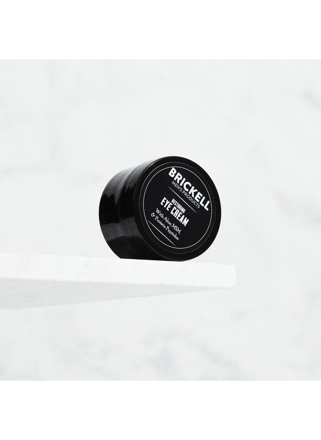 Brickell Men'S Restoring Under Eye Cream For Men, Natural And Organic Anti Aging Eye Balm To Reduce Puffiness, Wrinkles, Dark Circles, Crows Feet And Under Eye Bags, 0.5 Ounce, Unscented
