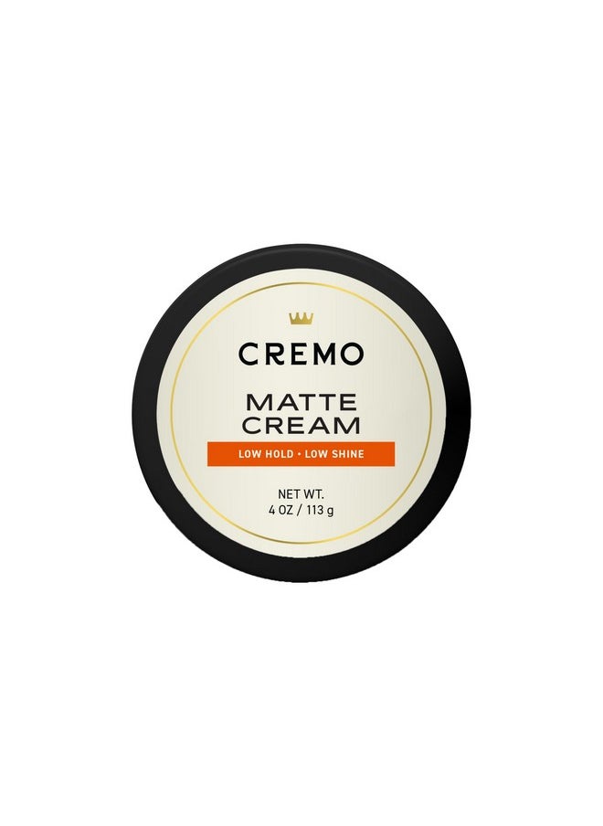 Premium Barber Grade Hair Styling Matte Cream, Light Hold, Low Shine, 4 Oz