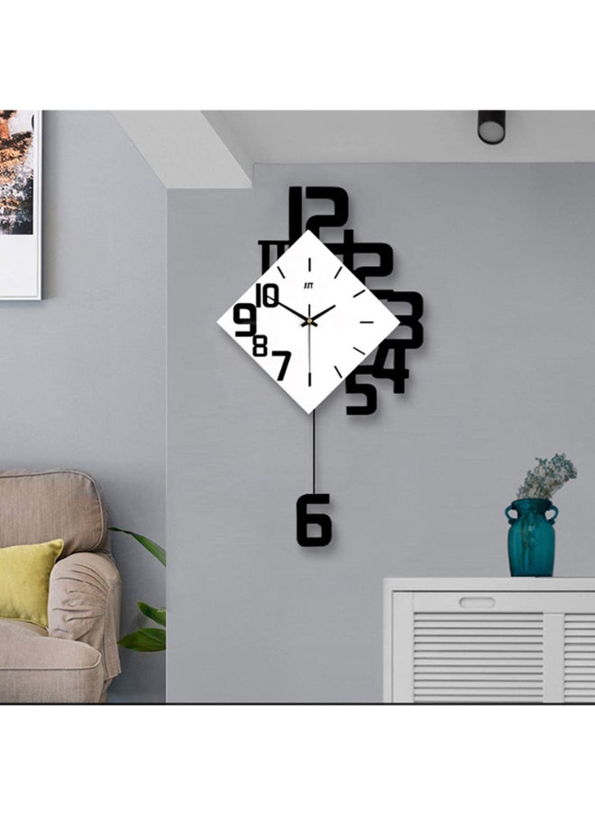 Eco-Friendly Acrylic Wall Clock with Pendulum - Timeless Craft