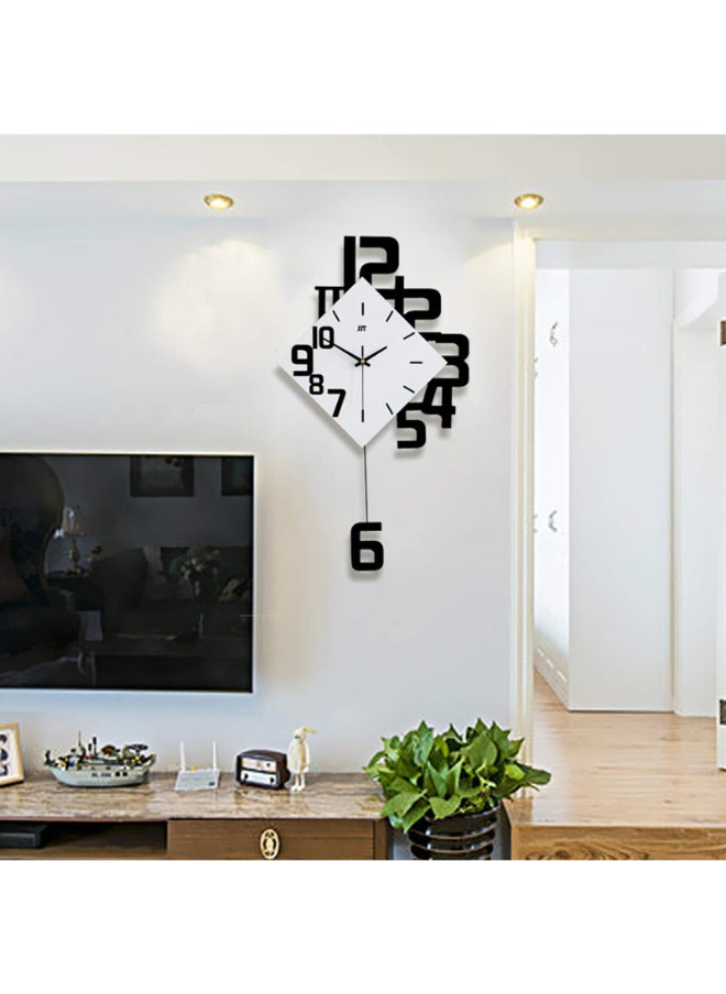 Eco-Friendly Acrylic Wall Clock with Pendulum - Timeless Craft