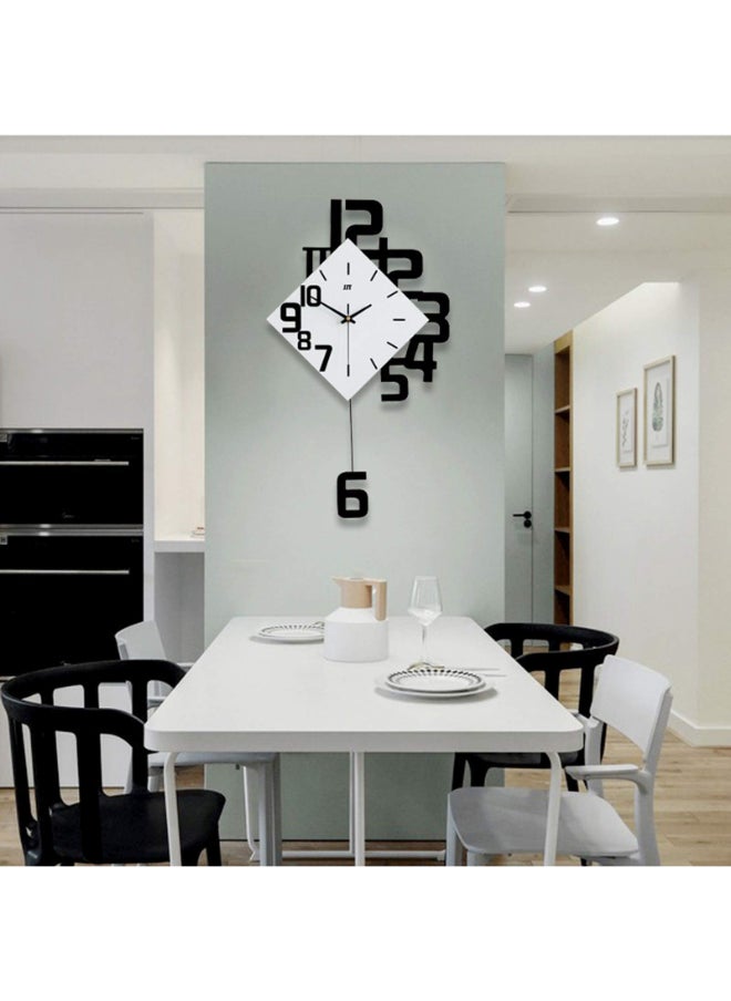 Eco-Friendly Acrylic Wall Clock with Pendulum - Timeless Craft