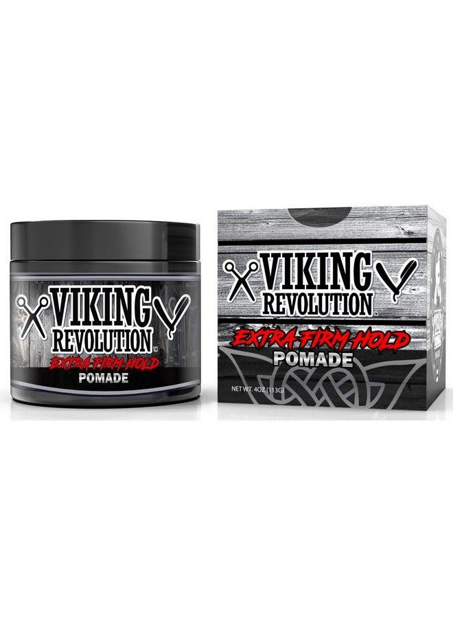 Extreme Hold Pomade For Men - Style & Finish Your Hair - Extra Firm,Strong Hold & High Shine For Men’S Styling Support - Water Based Male Grooming Product Is Easy To Wash Out, 4Oz