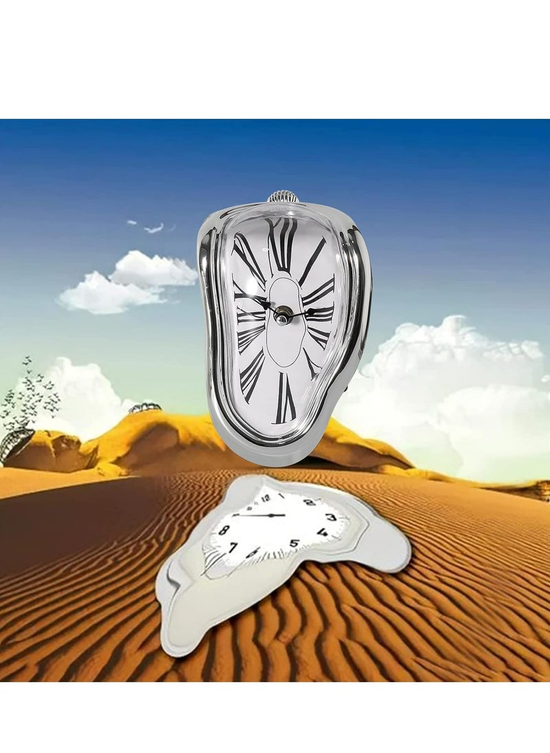 Salvador Dali Melting Clock, Molle Dali Creative Decorative Watch Surrealism，Desk Clocks, Shelf Table, Creative Gift