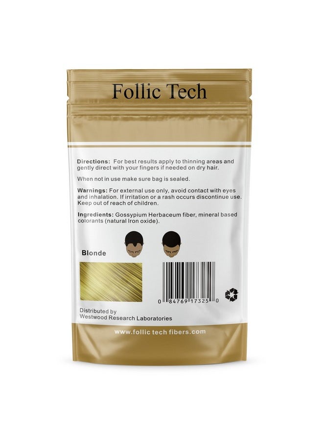 Hair Fibers For Thinning Hair For Men And Women - Hair Building Fibers To Achieve Fuller-Looking Instantly. Thick Hair Fiber To Conceal Hair Loss In 6 Shades - 57G Refill Pack - Blond