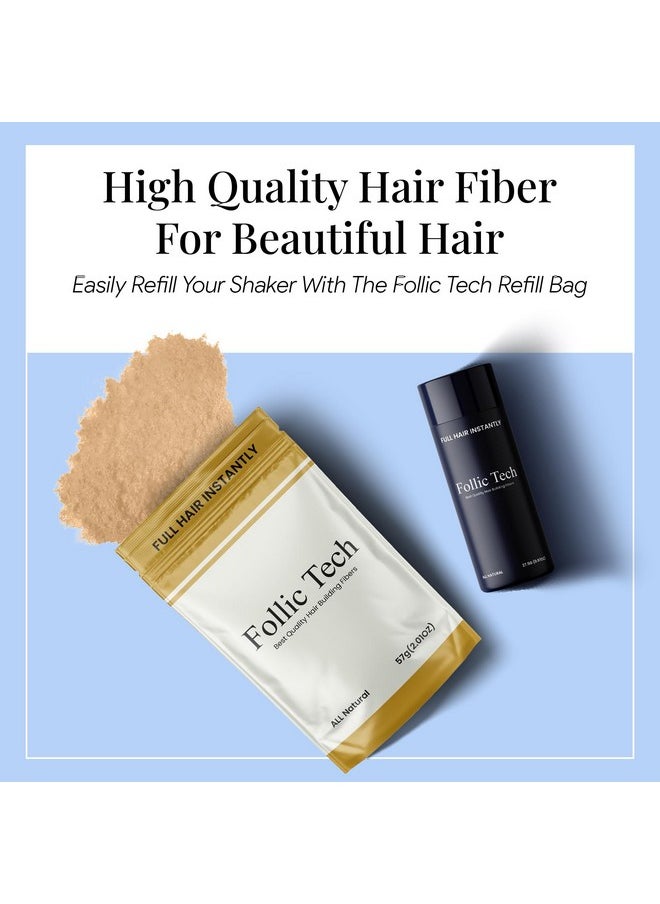 Hair Fibers For Thinning Hair For Men And Women - Hair Building Fibers To Achieve Fuller-Looking Instantly. Thick Hair Fiber To Conceal Hair Loss In 6 Shades - 57G Refill Pack - Blond