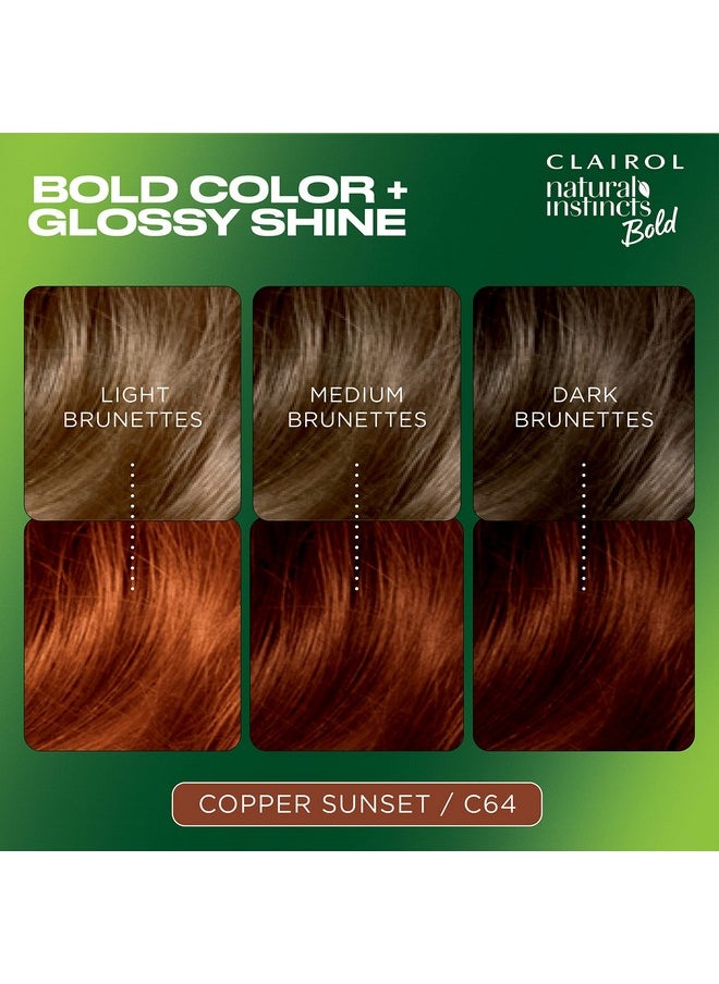 Natural Instincts Bold Permanent Hair Dye, C64 Copper Sunset Hair Color, Pack Of 1