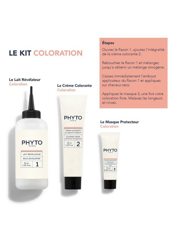 Phytocolor Permanent Hair Color, 1 Black, With Botanical Pigments, 100% Grey Hair Coverage, Ammonia-Free, Ppd-Free, Resorcin-Free, 0.42 Oz.