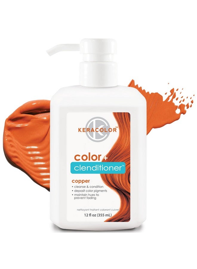 Clenditioner Copper Hair Dye - Semi Permanent Hair Color Depositing Conditioner, 12 Fl. Oz.