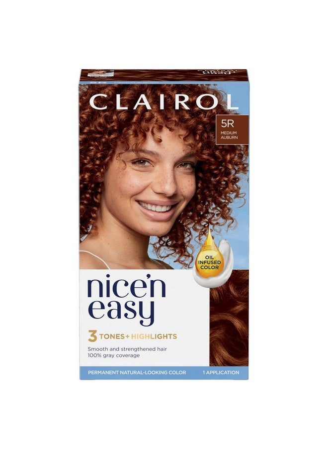 Nice 'N Easy Permanent Hair Color, 5R Medium Auburn (Packaging May Vary)