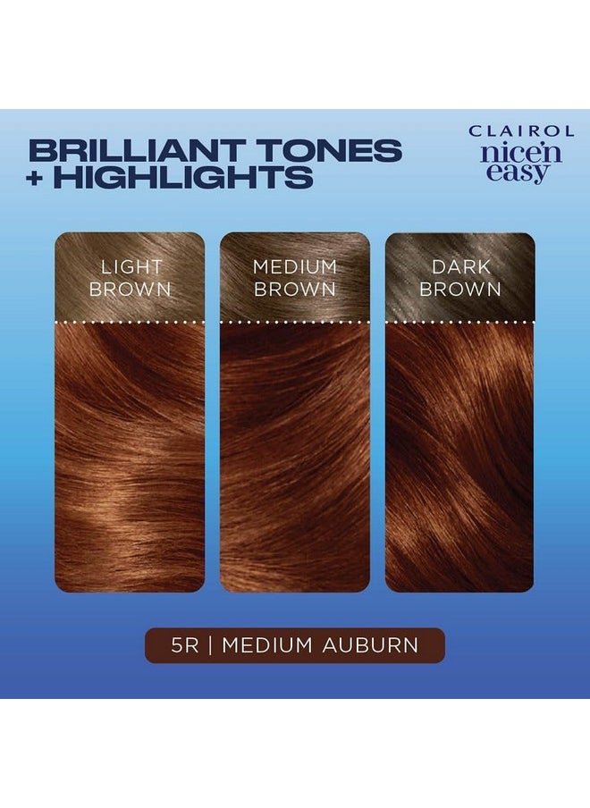 Nice 'N Easy Permanent Hair Color, 5R Medium Auburn (Packaging May Vary)