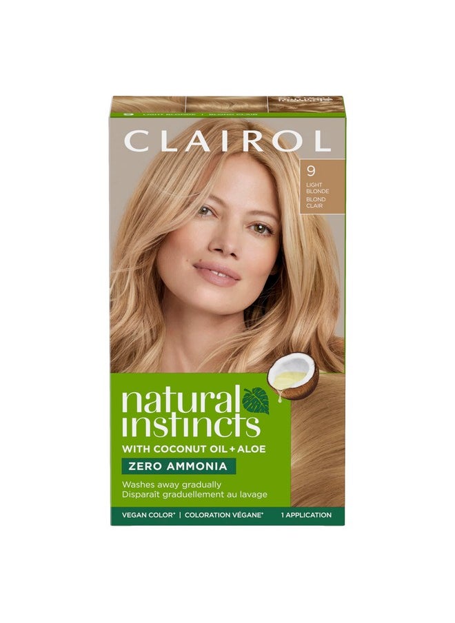 Natural Instincts Demi-Permanent Hair Dye, 9 Light Blonde Hair Color, Pack Of 1 - Packaging May Vary