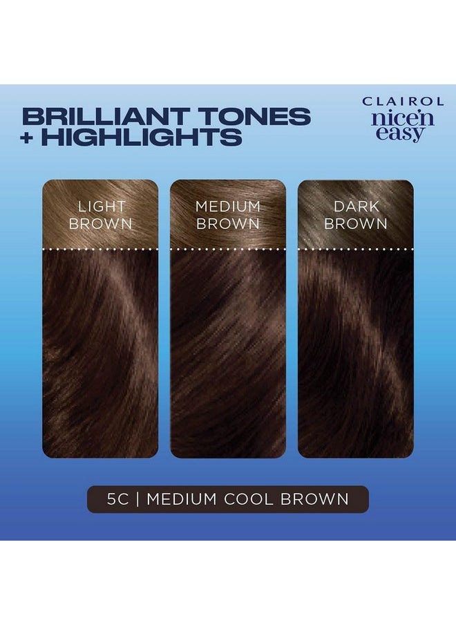 Nice'N Easy Permanent Hair Color, 5C Medium Cool Brown, Pack Of 1