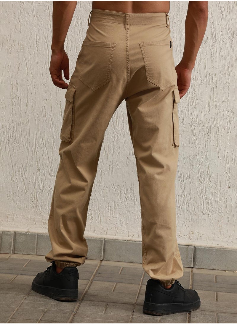 Men Khaki Trousers