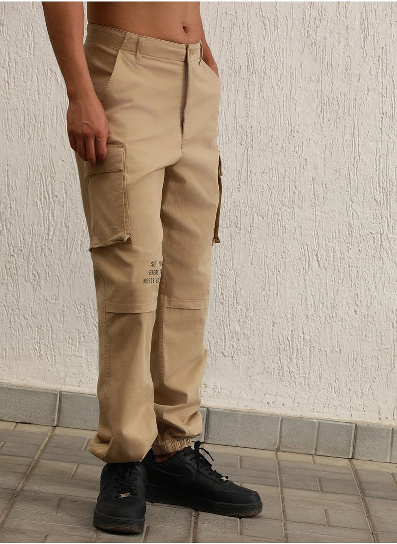 Men Khaki Trousers