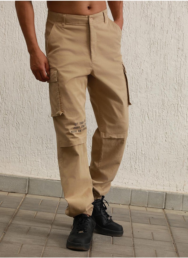 Men Khaki Trousers