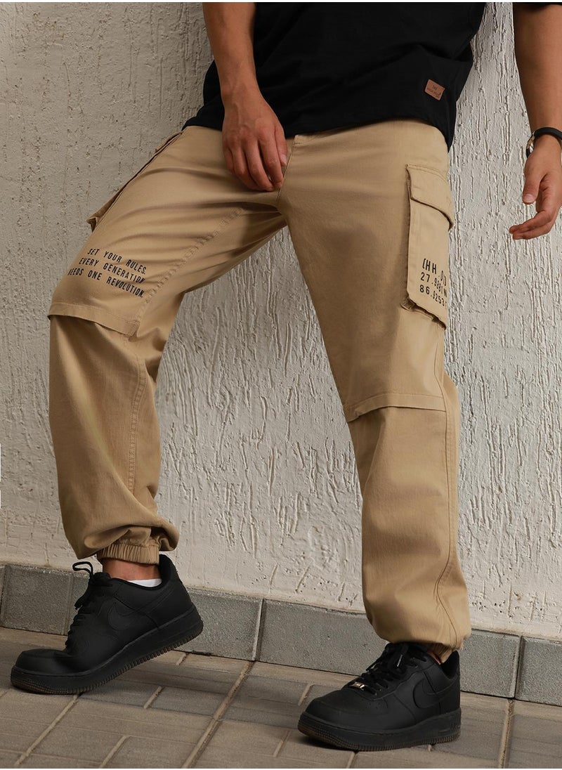 Men Khaki Trousers