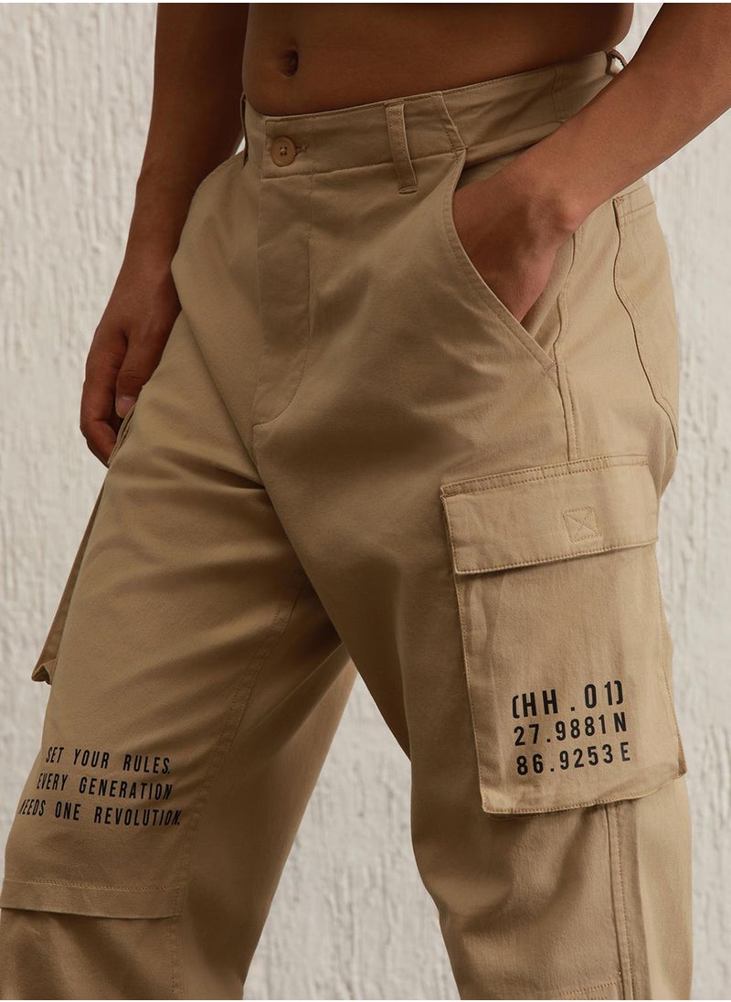 Men Khaki Trousers