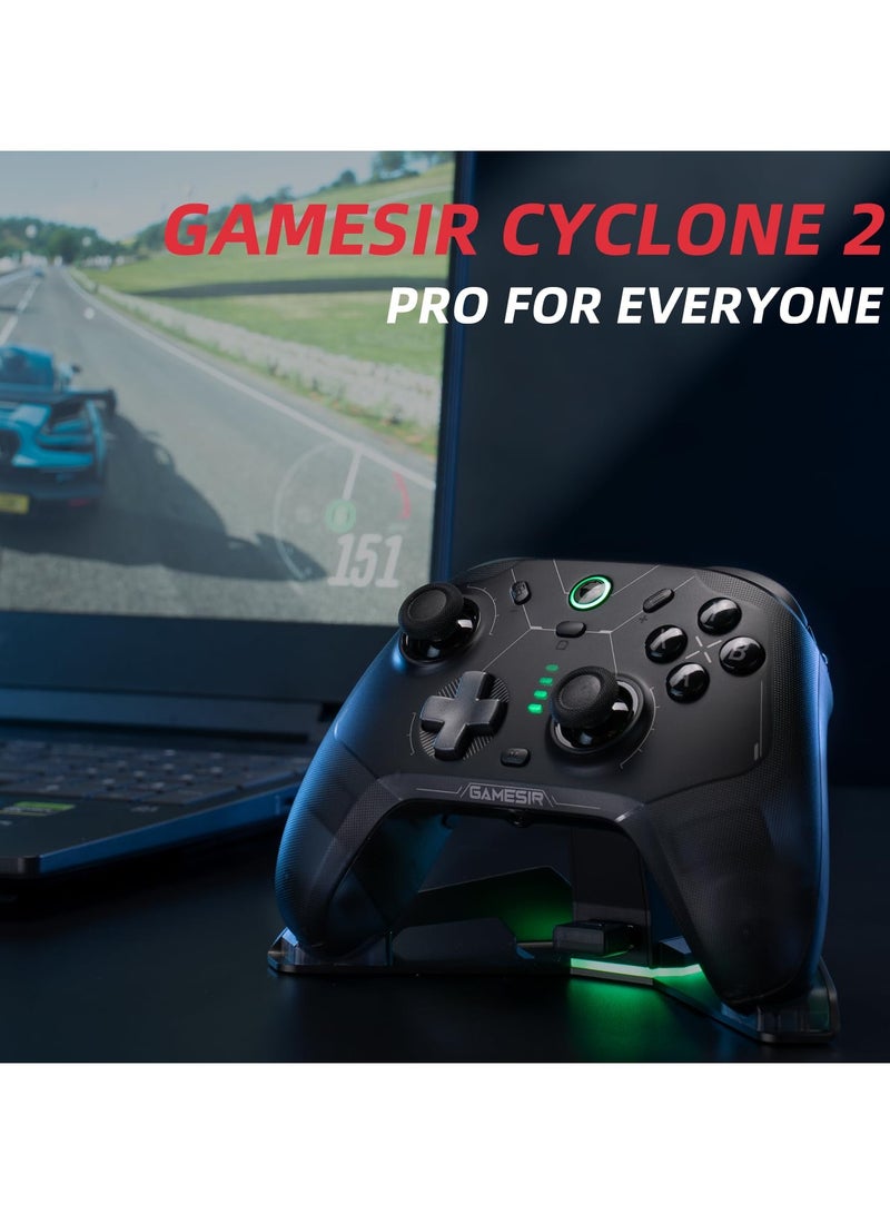 Cyclone 2 Multiplatform Wireless Controller- TMR Electromagnetic Joysticks&Hall Effect Switch triggers,6-axis Gyro Gaming Controller for Switch/PC/iOS/Android/Steam